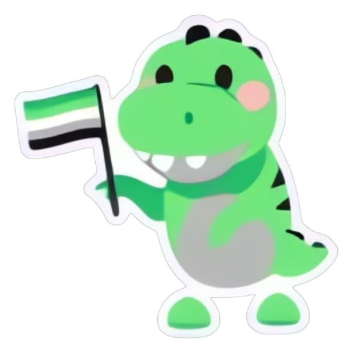 Aromantic T-Rex Sticker in Adopt Me