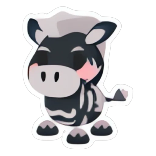 Стикер ясеня зебры (Ash Zebra Sticker) в Адопт Ми