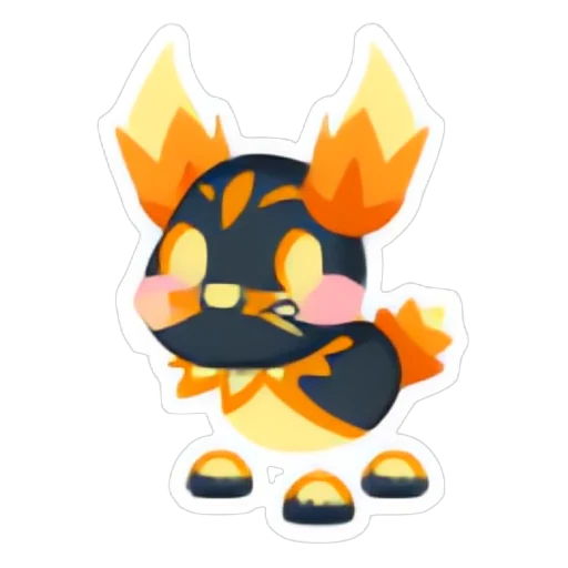Burning Bunny Sticker in Adopt Me
