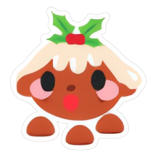 Christmas Pudding Pup Sticker in Adopt Me