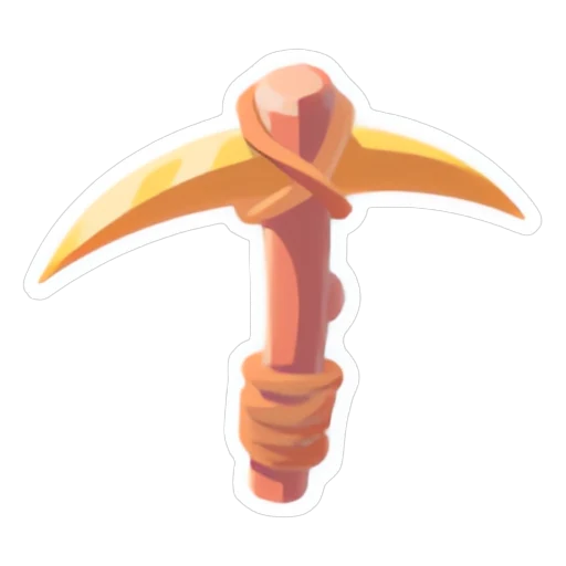Copper Pickaxe Sticker in Adopt Me