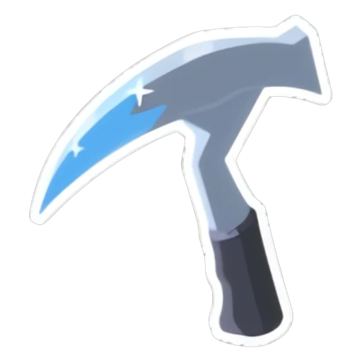 Diamond Pickaxe Sticker in Adopt Me