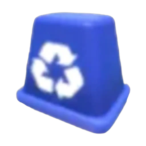 Эко-синяя шляпа для мусора (Eco Blue Recycling Bin Hat) в Адопт Ми