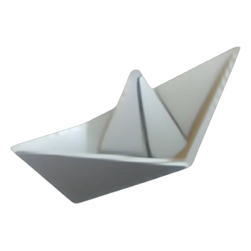 Эко-серая шляпа-лодочка оригами (Eco Grey Origami Boat Hat) в Адопт Ми