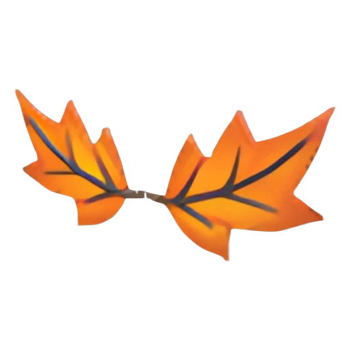 Eco Orange Maple Leaf Mustache in Adopt Me