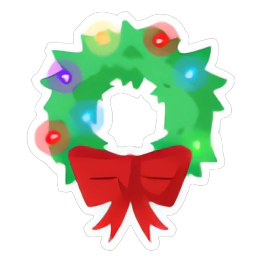Наклейка с праздничным венком (Festive Wreath Sticker) в Адопт Ми