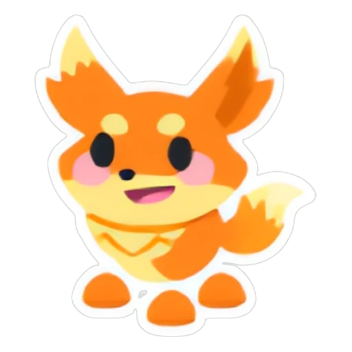 Flaming Fox Sticker in Adopt Me