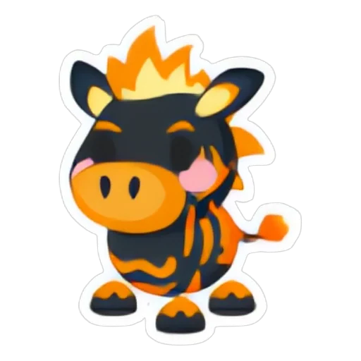 Flaming Zebra Sticker in Adopt Me