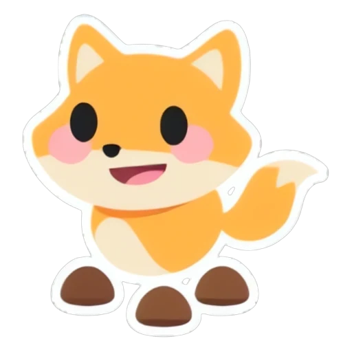 Наклейка с изображением лисы (Fox Sticker) в Адопт Ми