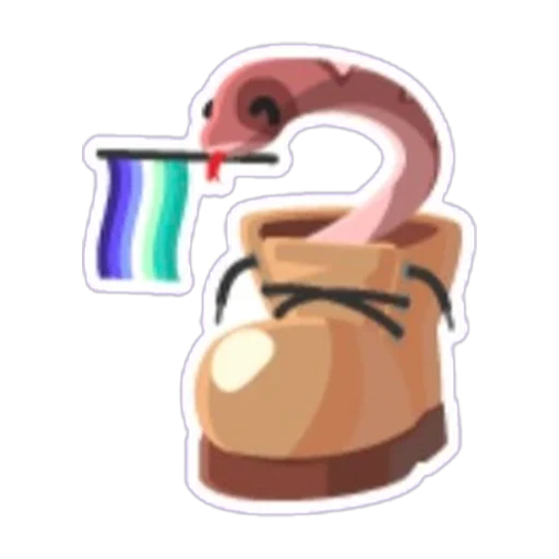Наклейка "Гей-змея в ботинках" (Gay Snake in a Boot Sticker) в Адопт Ми