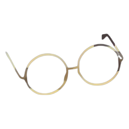 Очки в золотом круге (Gold Circle Glasses) в Адопт Ми