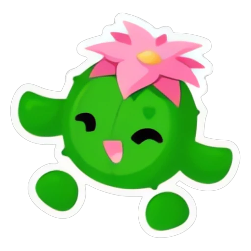 Joyful Cactus Friend Sticker in Adopt Me