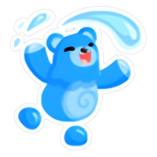 Juggling Water Moon Bear Sticker in Adopt Me