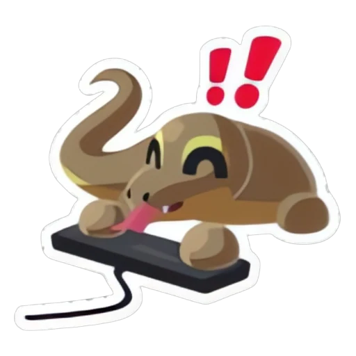 Наклейка «Комодский дракон — диванный воин» (Keyboard Warrior Komodo Dragon Sticker) в Адопт Ми