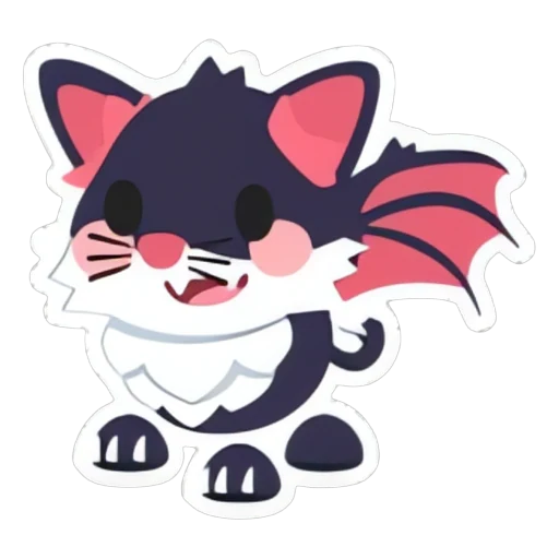 Стикер китти летучая мышь (Kitty Bat Sticker) в Адопт Ми