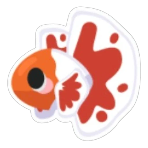 Оранжевая наклейка с рыбкой бетта (Orange Betta Fish Sticker) в Адопт Ми