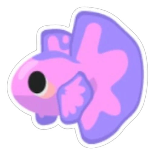 Розовая наклейка с рыбой-бетта (Pink Betta Fish Sticker) в Адопт Ми