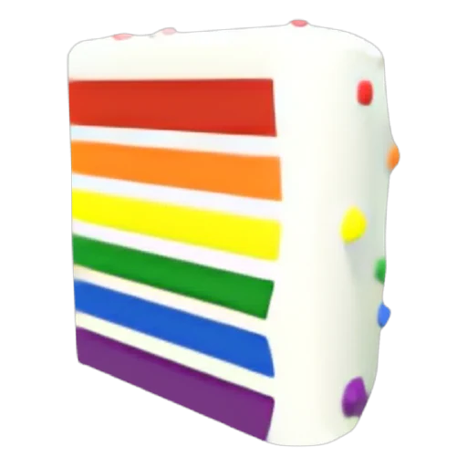 Радужный торт, жевательная игрушка (Rainbow Cake Chew Toy) в Адопт Ми