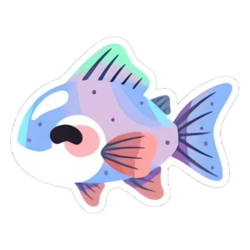 Наклейка с радужной форелью (Rainbow Trout Sticker) в Адопт Ми