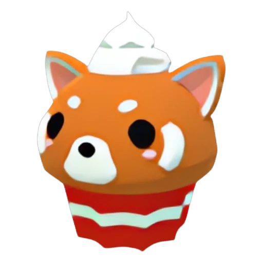 Red Panda Cupcake Chew Toy in Adopt Me