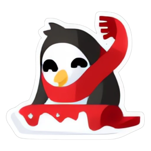 Наклейка «Пингвин на санках» (Sledding Penguin Sticker) в Адопт Ми