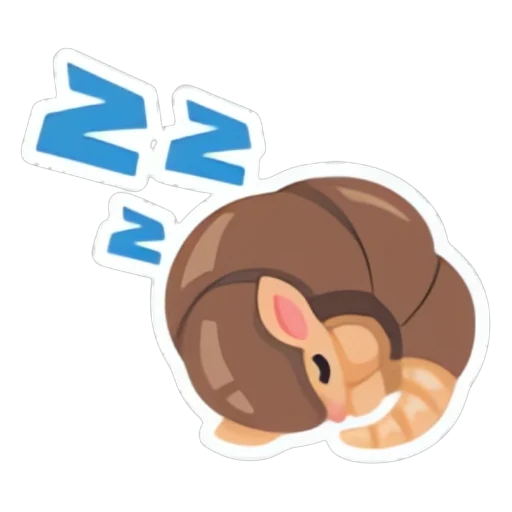 Sleepy Armadillo Sticker in Adopt Me