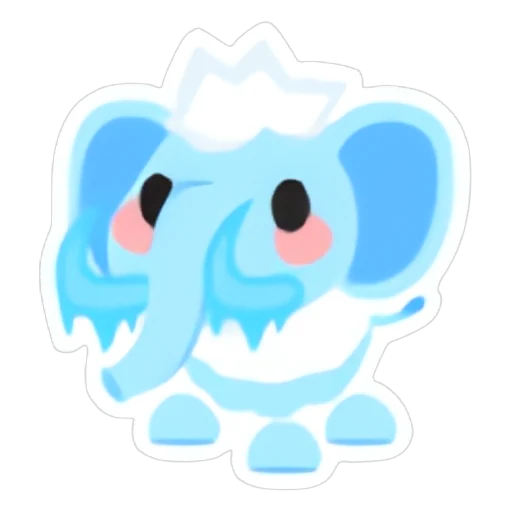 Snowy Mammoth Sticker in Adopt Me