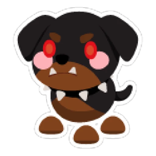 Наклейка с чёрной собакой (The Black Dog Sticker) в Адопт Ми