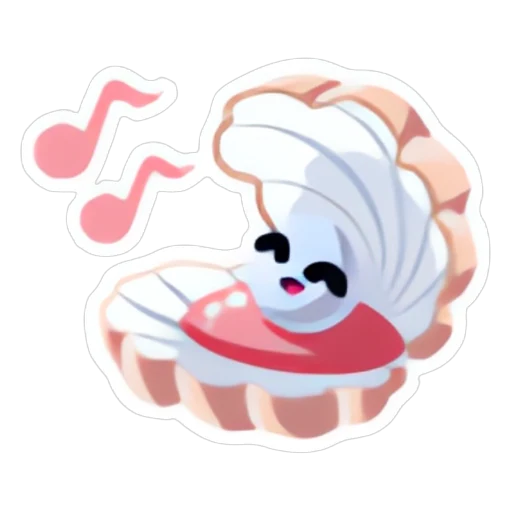 Наклейка «очень счастливый моллюск» (Very Happy Clam Sticker) в Адопт Ми