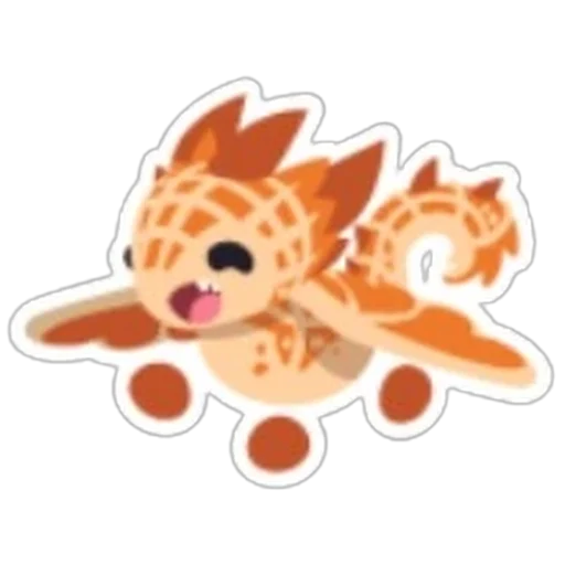 Waffle Wyrm Sticker in Adopt Me